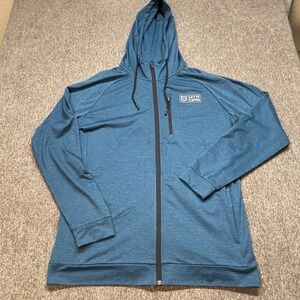MTN OPS Men's Soter Hoodie Blue Heathered Full Zip Hoodie Sweatshirt Size M